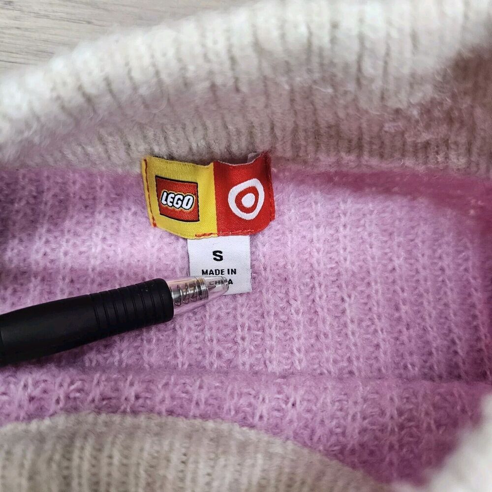 Lego Target Exclusive Sweater Womens Colorful Block Pattern Knit Small Casual - Picture 6 of 7